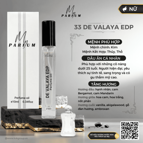 [33] De Valaya EDP Nhẹ Nhàng, Tối Giản